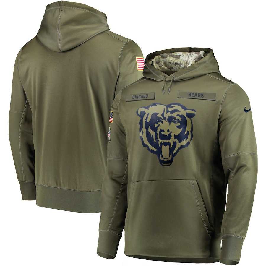 Nike Bears Olive Salute To Service Men's Pullove Hoodie,We sell and wholesale Nike Bears Olive Salute To Service Men's Pullove Hoodie on line form chian!